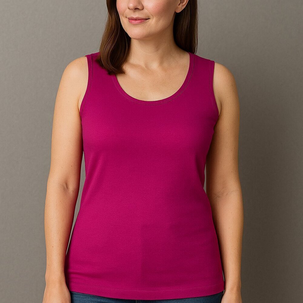 Women’s Lafayette 148 Magenta Tank Top Sz M